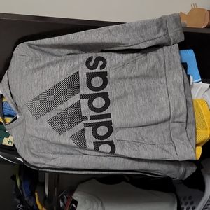 Grey and black youth large addidas hoodie